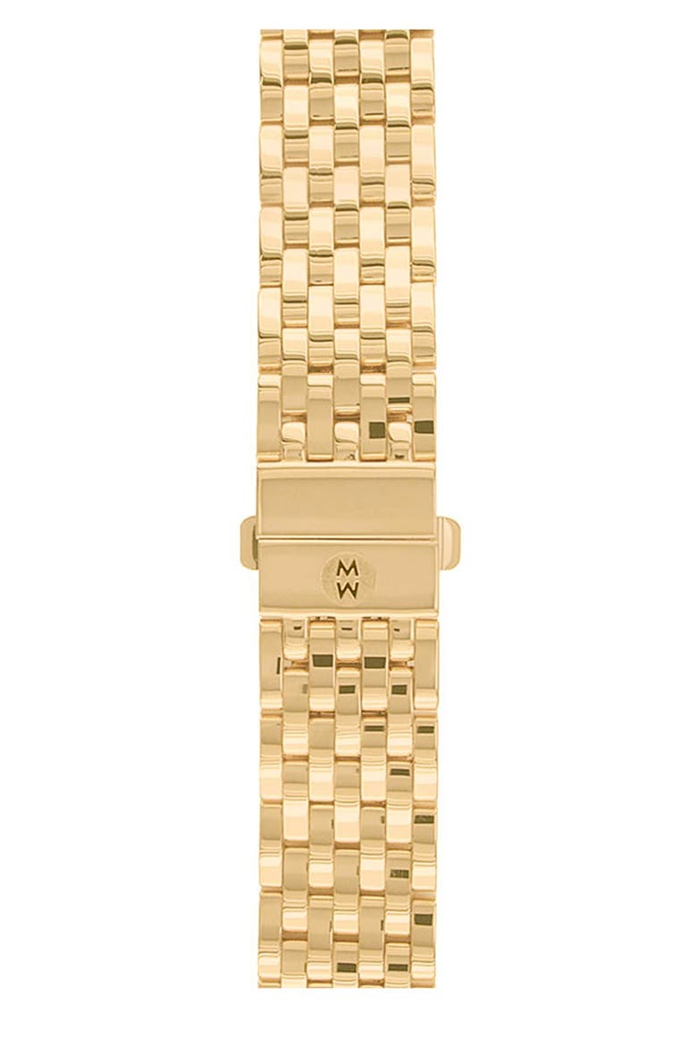 Deco 18mm Gold Plated Bracelet Watchband, Main, color, GOLD