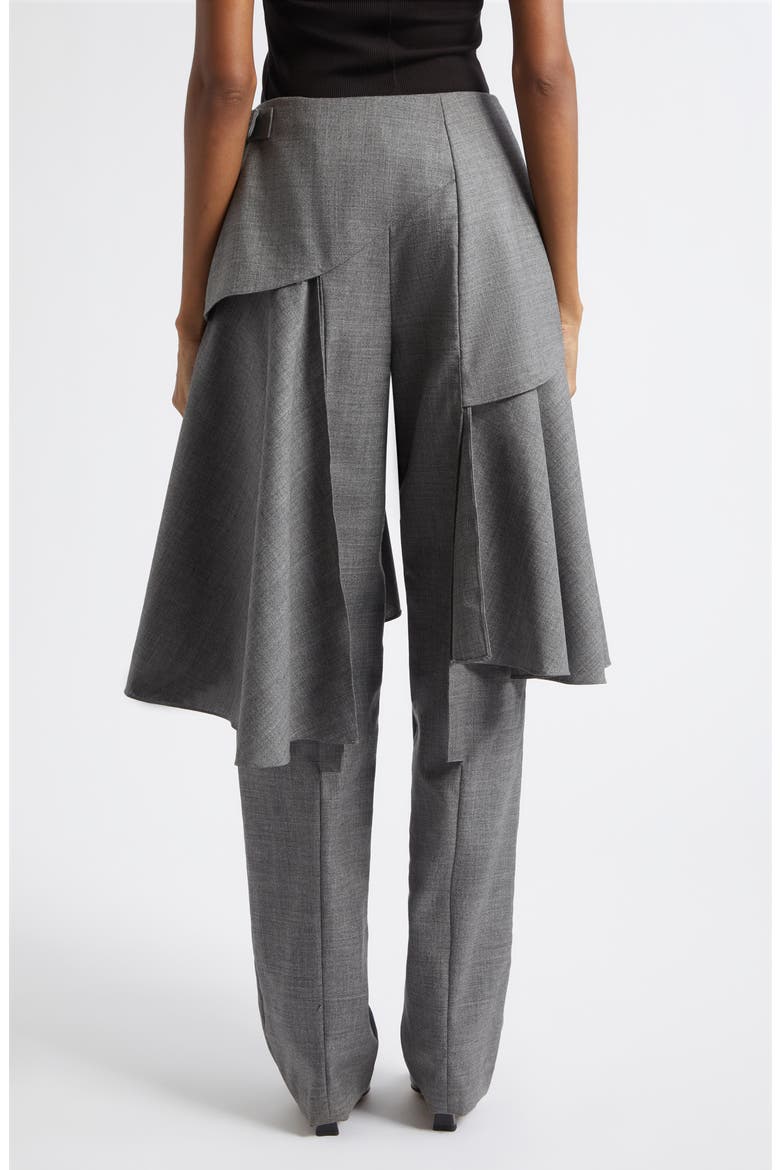 Cheval Wool Peplum Pants, Alternate, color, GREY MLANGE