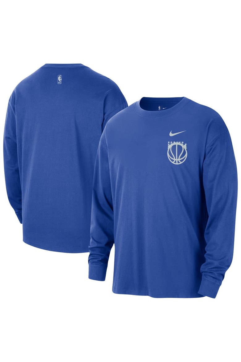 Men's Nike  Blue Orlando Magic 2025/26 City Edition Remix Essential Logo Long Sleeve T-Shirt, Main, color, Blue