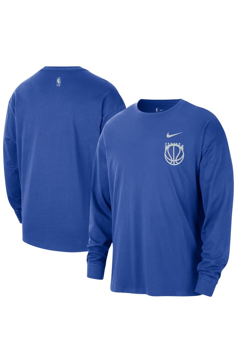 Nike Men's Nike  Blue Orlando Magic 2025/26 City Edition Remix Essential Logo Long Sleeve T-Shirt, Main, color, Blue