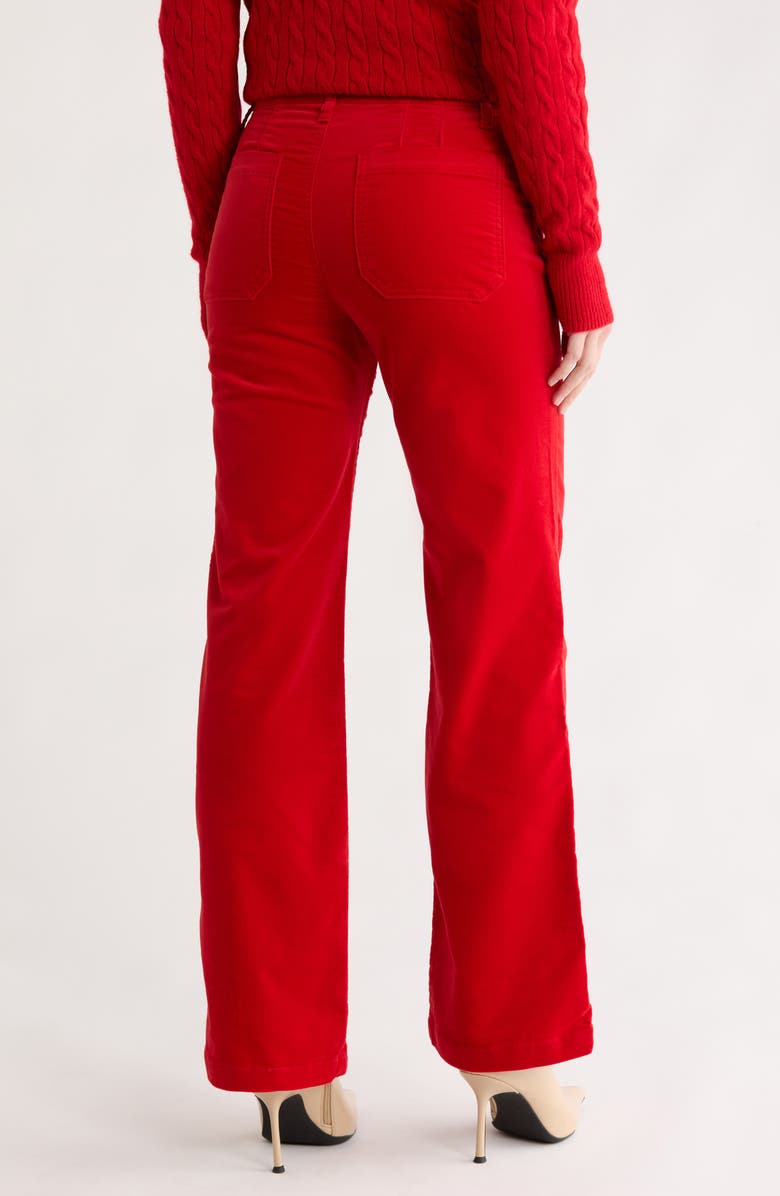Sanctuary SuperNova Velvet Wide Leg Pants, Alternate, color, Red