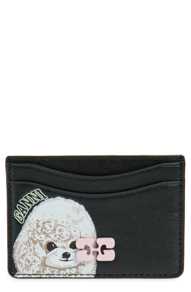 Ganni Bou Animal Card Holder, Main, color, 