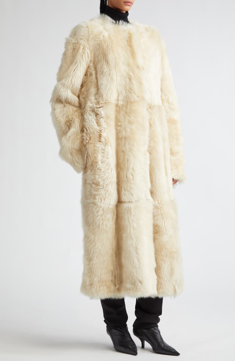 TOTEME Silky Genuine Shearling Coat, Alternate, color, 