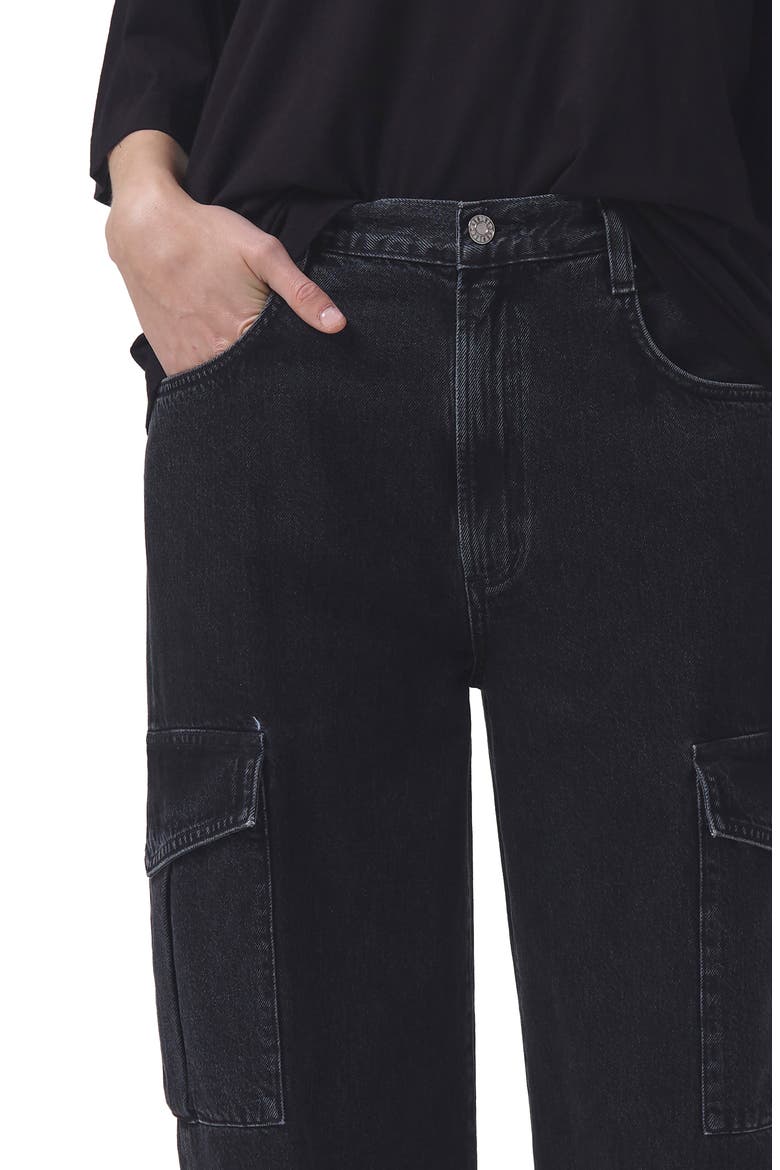 Minka Wide Leg Cargo Jeans, Alternate, color, SPIDER
