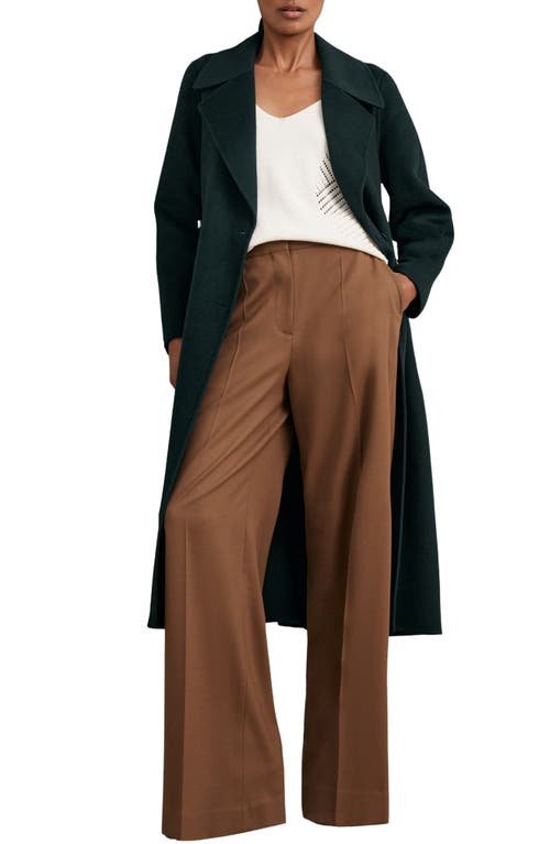 Reiss Rene Wool Blend Double Breasted Coat In Black