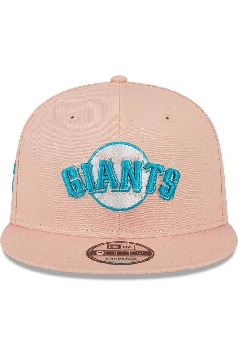 Men's New Era Pink San Francisco Giants  Sky Aqua Undervisor 9FIFTY Snapback Hat, Alternate, color, Pink
