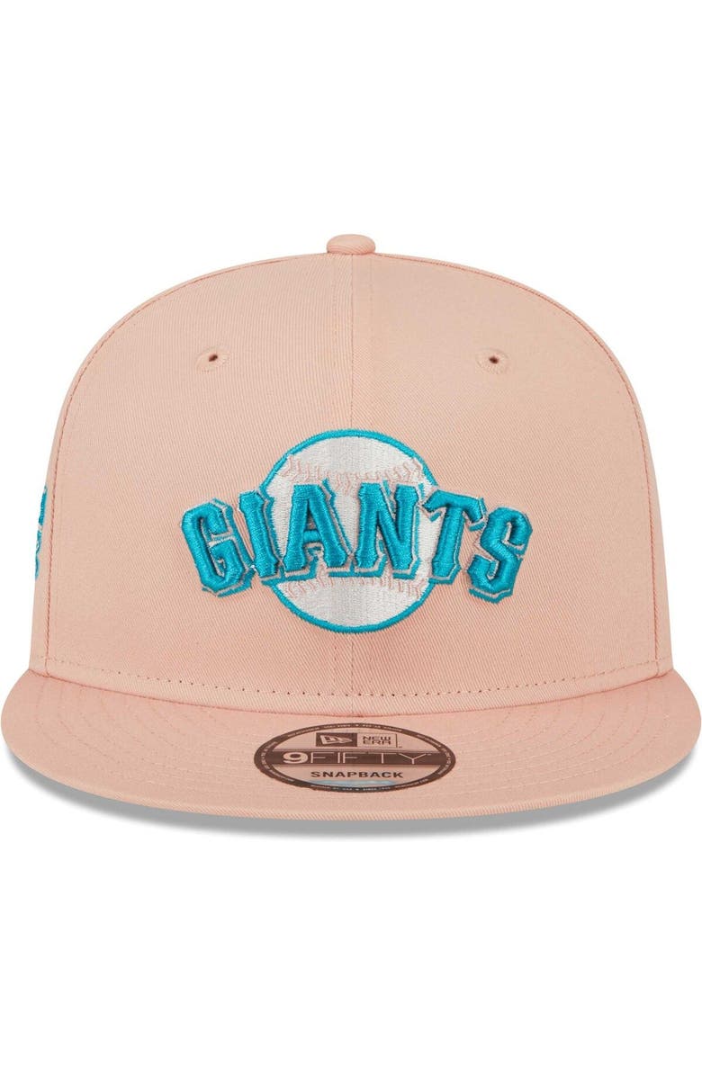 New Era Men's New Era Pink San Francisco Giants  Sky Aqua Undervisor 9FIFTY Snapback Hat, Alternate, color, 