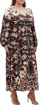 City Chic Florence Long Sleeve Maxi Dress