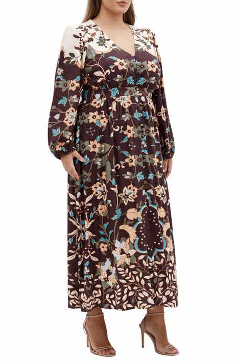 City Chic Florence Long Sleeve Maxi Dress