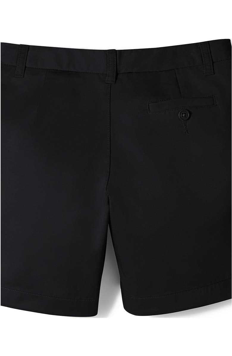 Lands' End Little Girls Slim Plain Front Blend Chino Shorts, Alternate, color, Black