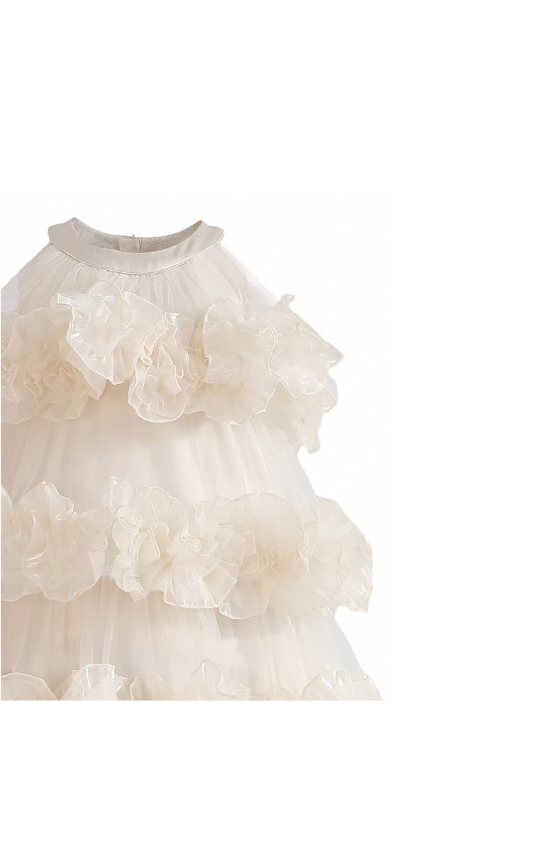 Tulleen Elysia Tiered Ruffle Dress, Alternate, color, Cream
