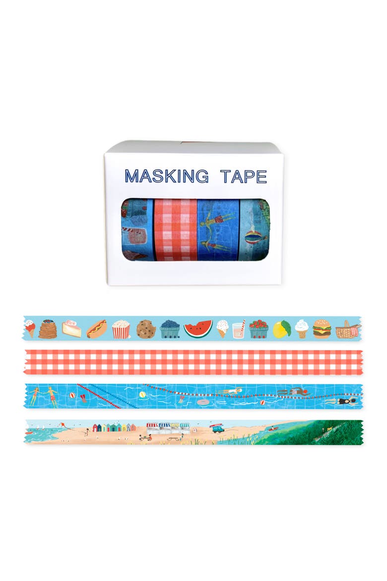 Summer Club Everyday Masking Tape - 4ct Rolls, Assorted, Main, color, Multi-Pack