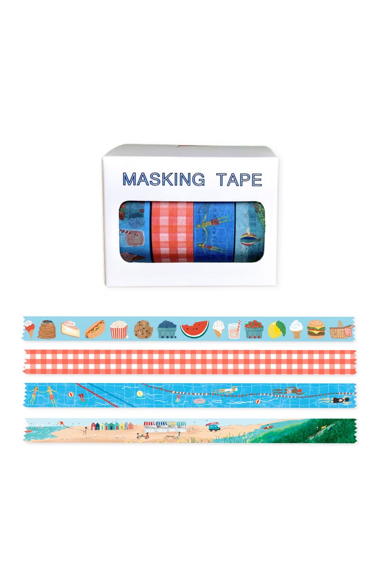 Ramus & Co Summer Club Everyday Masking Tape - 4ct Rolls, Assorted, Main, color, Multi-Pack
