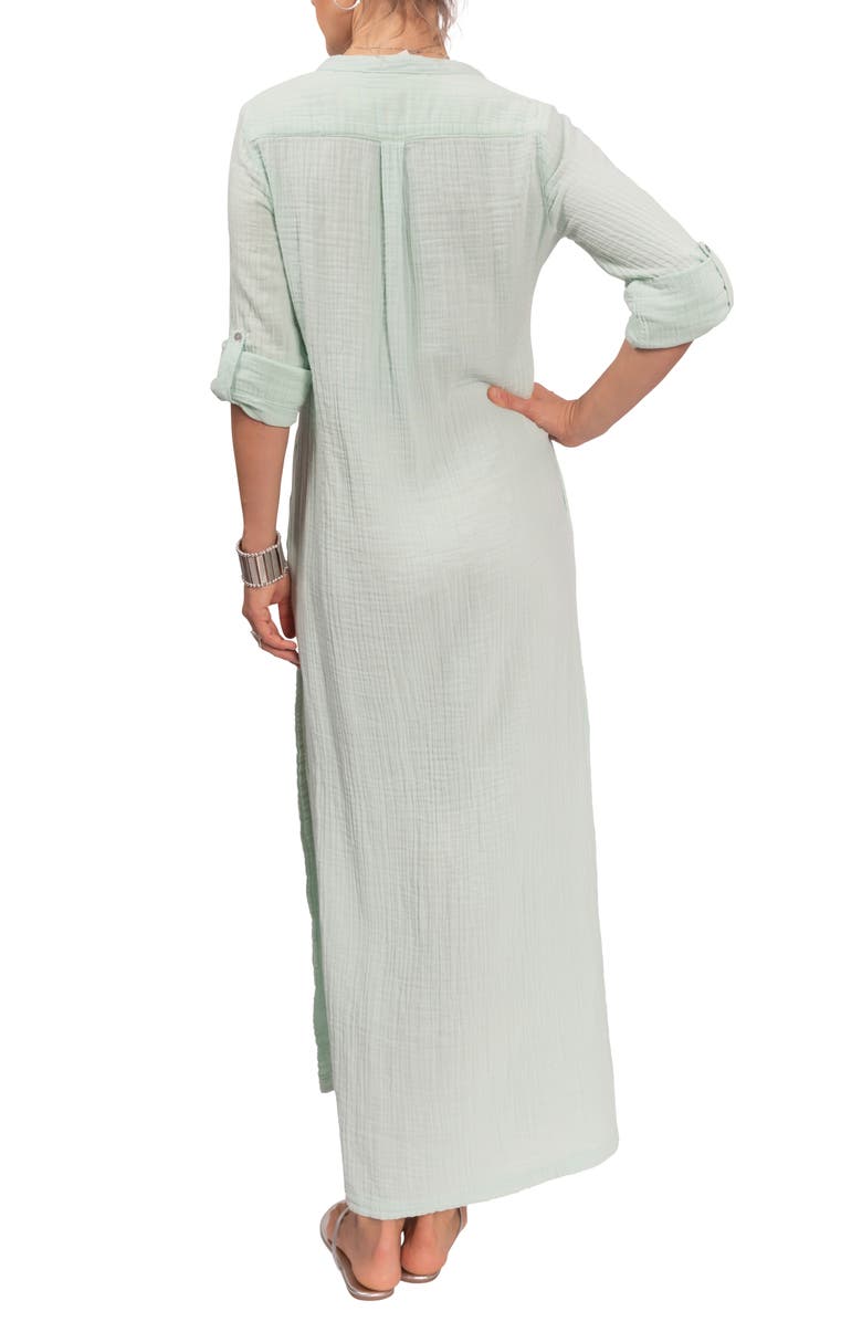 Everyday Ritual Tracey Cotton Caftan, Alternate, color, Mint