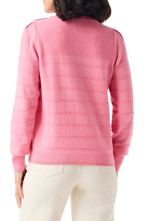 Nic + Zoe Nic+zoe Button Shoulder Sweater In Multi