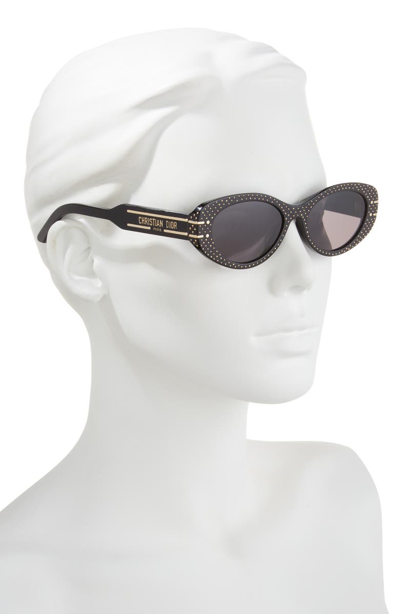 DIOR 'DiorSignature B8U Butterfly Sunglasses, Alternate, color, Black/ Other / Smoke