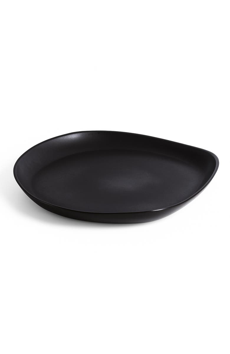 Gharyan Stoneware Dadasi Round Serving Platter, Main, color, Matte Black