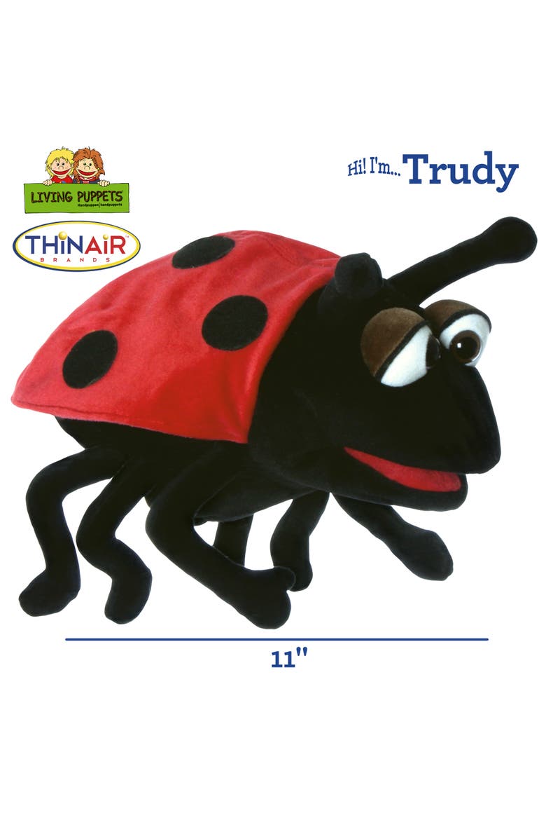 11in Ladybug Plush Hand Puppet, Alternate, color, Multicolored