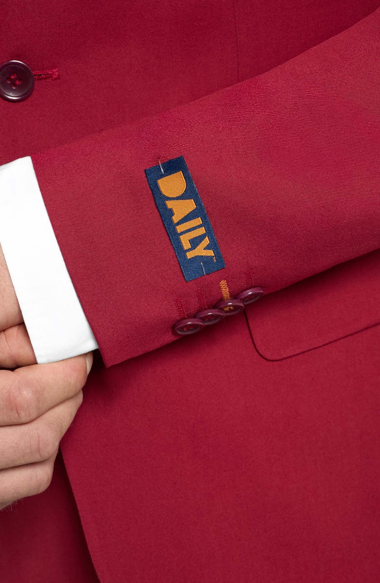 OppoSuits Daily Slim Fit Bright Burgundy Suit, Alternate, color, Red