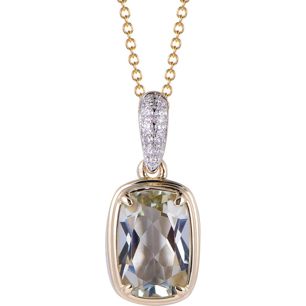 Kahn High Jewelry Green Amethyst Necklace With Diamonds In Green