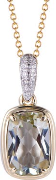 Kahn High Jewelry Green Amethyst Necklace with Diamonds