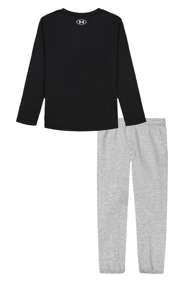 Under Armour Kids' Gradient Long Sleeve Graphic T-Shirt & Joggers Set, Alternate, color, Black