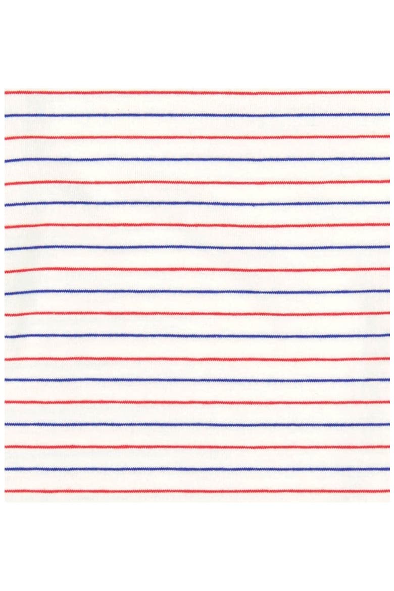 Colette Flutter Sleeve Top Red White Blue Stripe, Alternate, color, Red White Blue Stripe