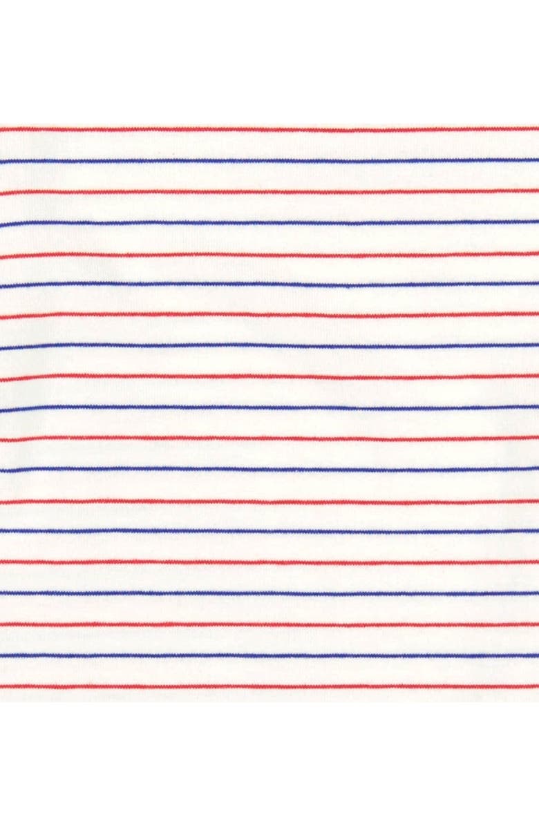 Busy Bees Colette Flutter Sleeve Top Red White Blue Stripe, Alternate, color, Red White Blue Stripe