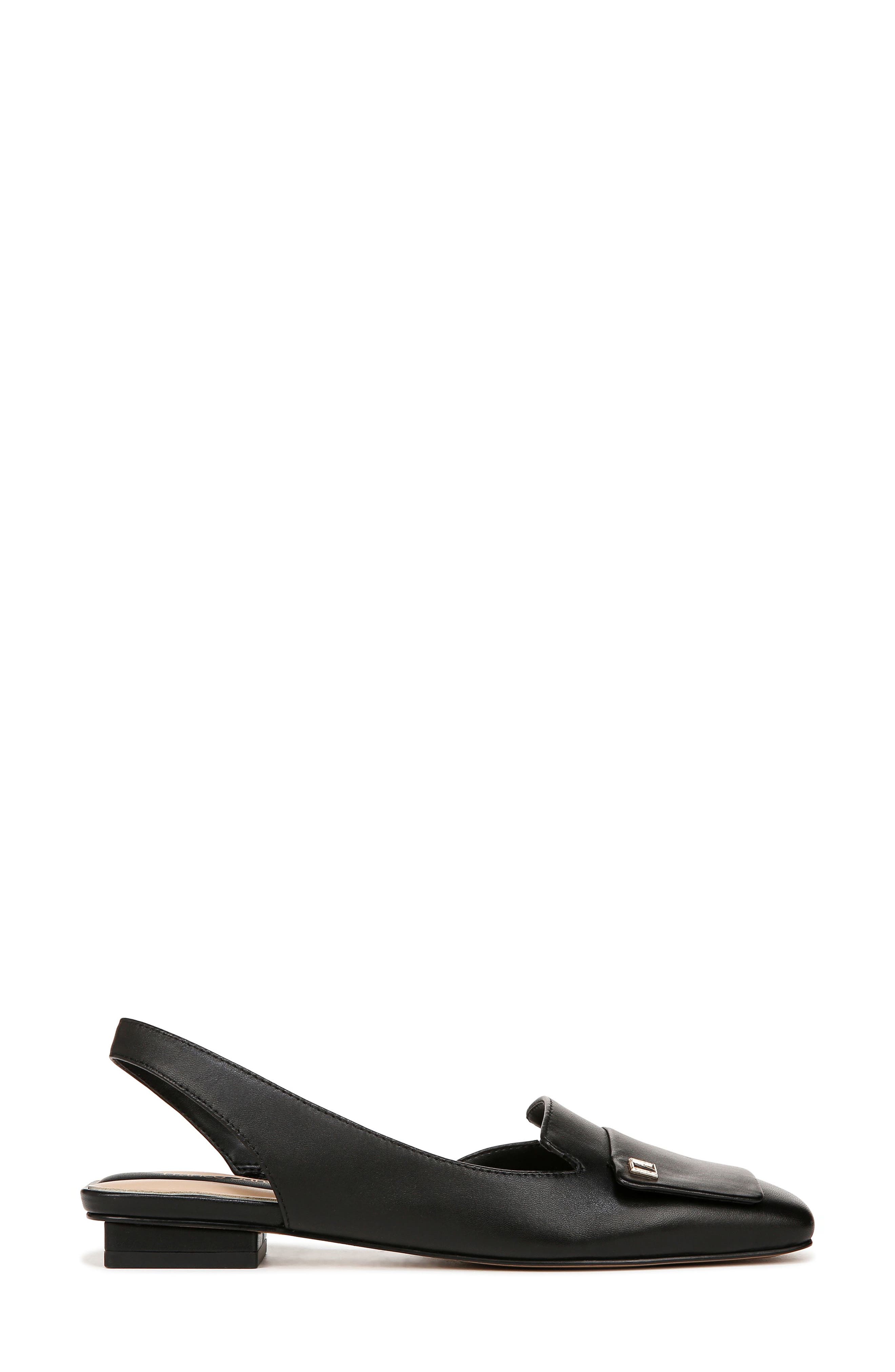 Franco Sarto Teagan Slingback Half d'Orsay Flat, Alternate, color, Black