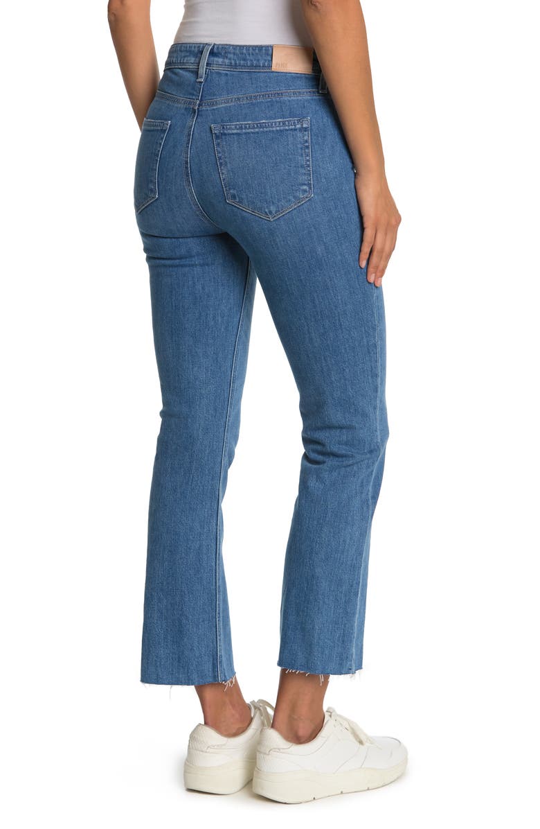 PAIGE Colette High Waist Raw Hem Crop Flare Jeans, Alternate, color, Shoreside