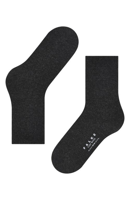 Falke Cosy Crew Socks In Anthracite