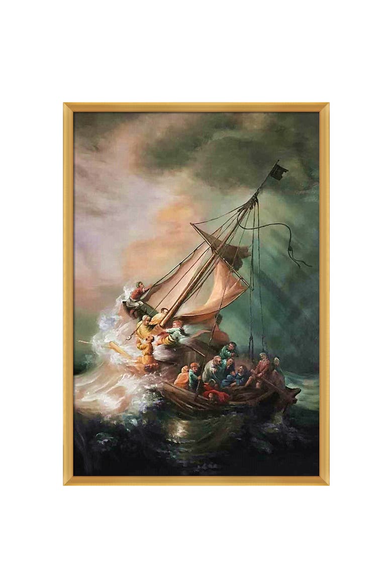 Dusty Storm Color OVERSTOCK ART The Storm on the Sea of Galilee by Rembrandt Canvas Wall ...