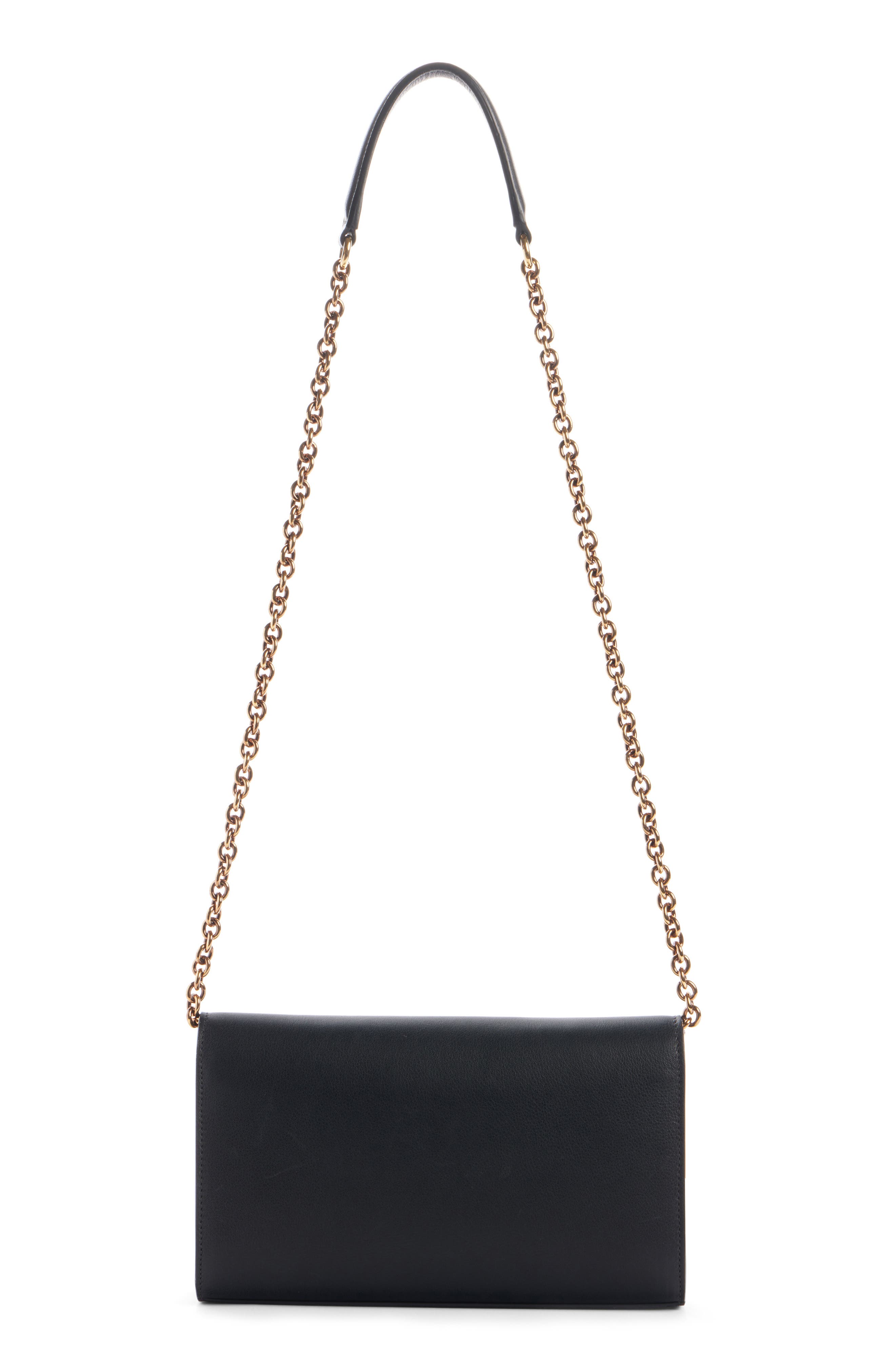Chloé Script Logo Hardware Leather Shoulder Bag, Alternate, color, 