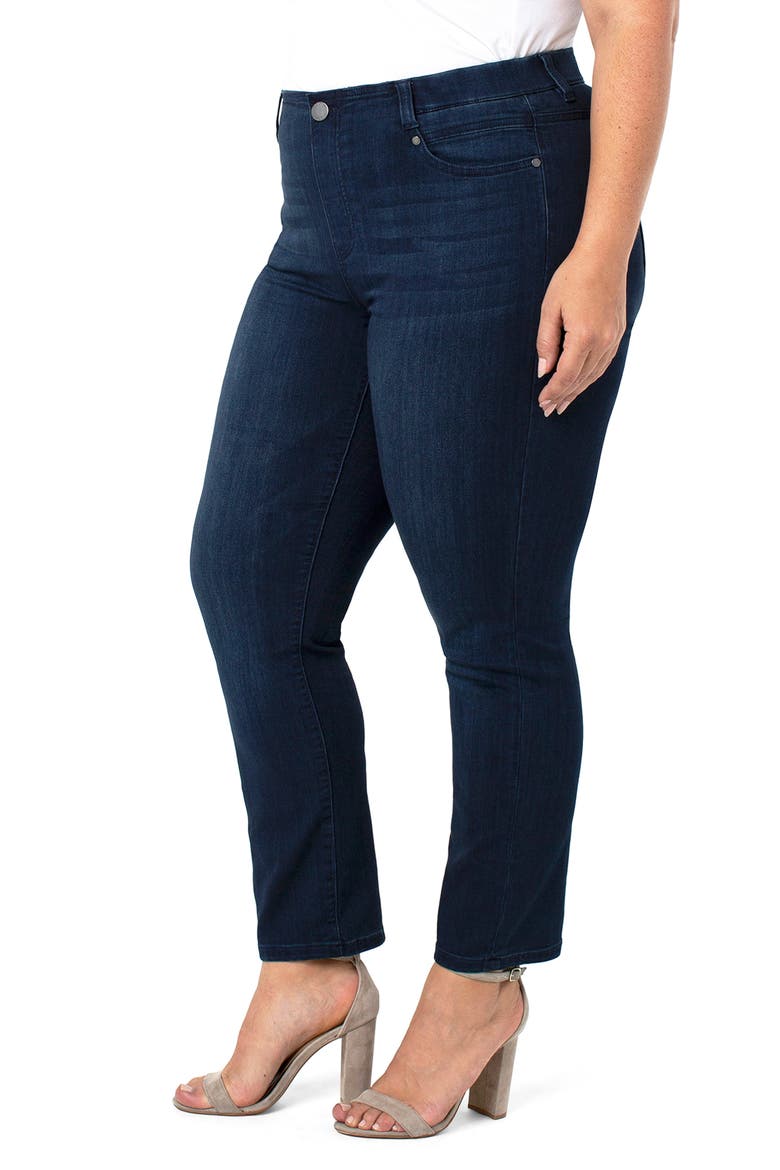 Los Angeles Gia Glider Slim Straight Leg Jeans, Alternate, color, WESTPORT WASH