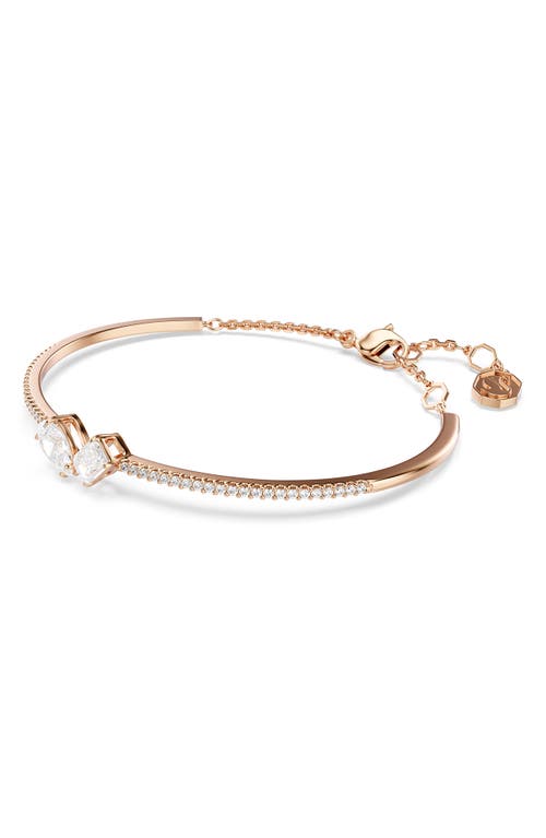 Swarovski Mesmera Rose Gold-tone Plated Mixed Cuts Bangle In Gold