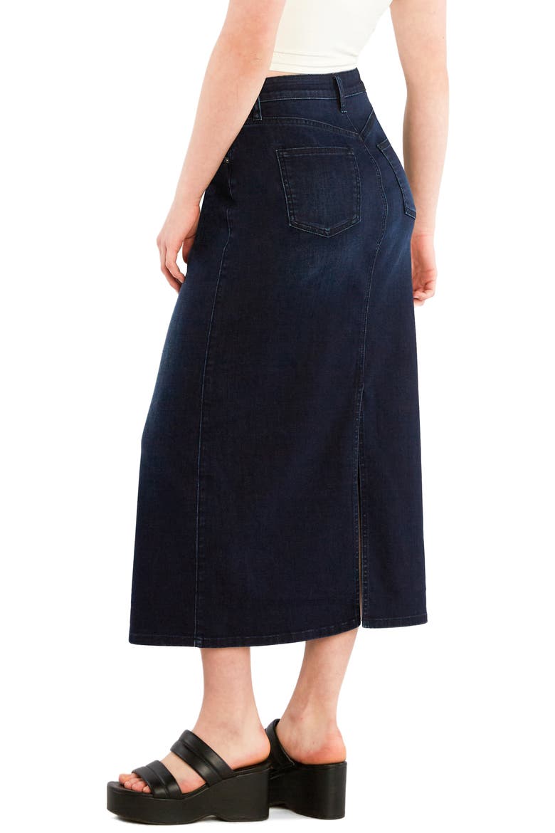 Vintage Denim Maxi Skirt, Alternate, color, NIGHT GREY