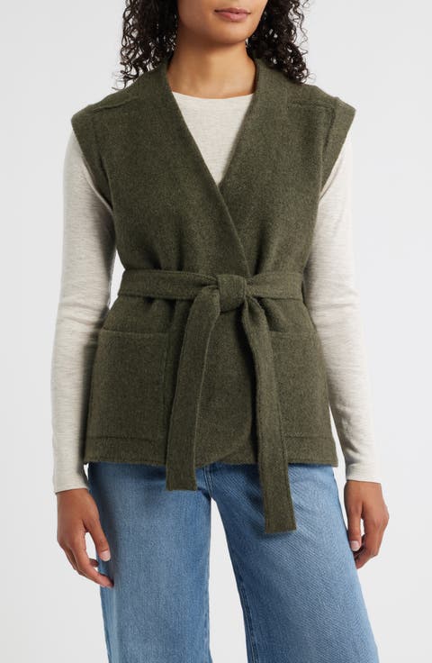Tie Waist Sweater Vest