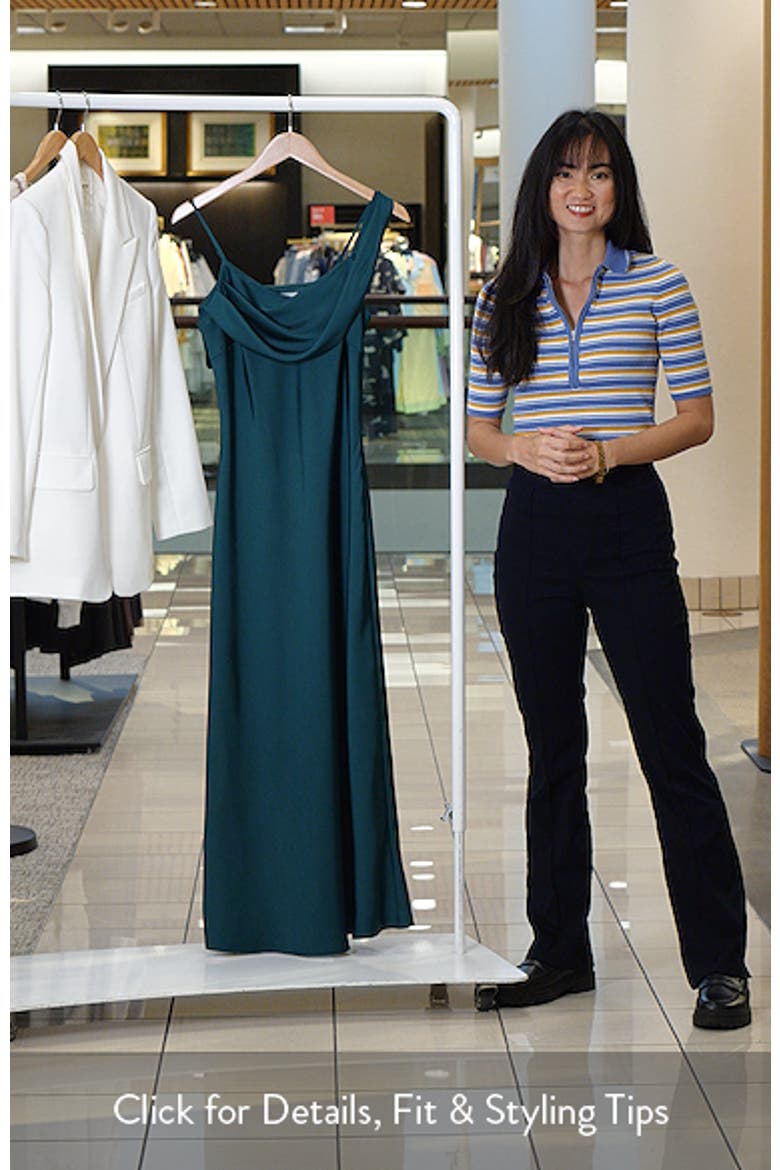 Off the Shoulder Satin Maxi Dress video