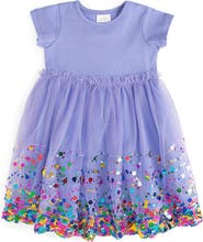 Sweet Wink Lavender Confetti Short Sleeve Tutu Dress