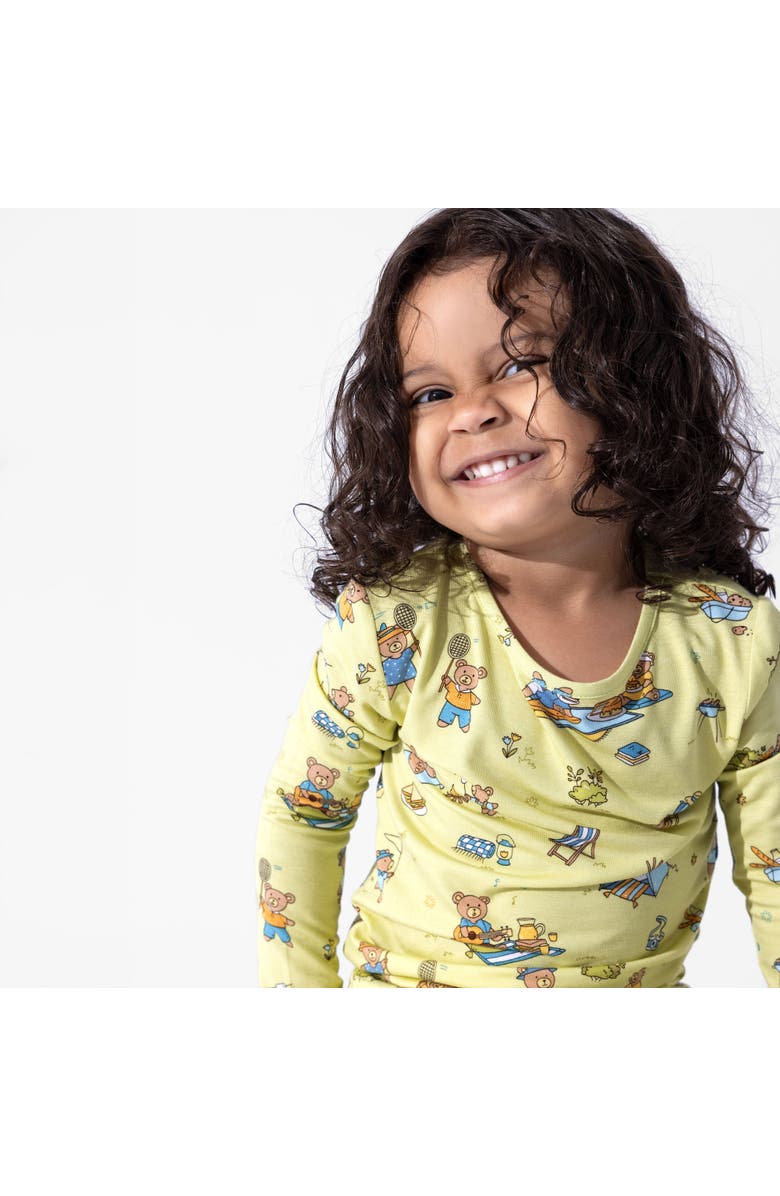 Bellabu Bear Kids' Teddy Bear Picnic Set of 2 Piece Pajamas, Alternate, color, Teddy Bear Picnic