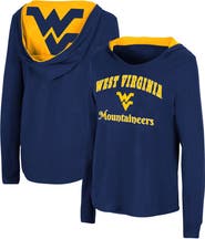 COLOSSEUM Women's Colosseum Navy West Virginia Mountaineers Catalina Hoodie Long Sleeve T-Shirt