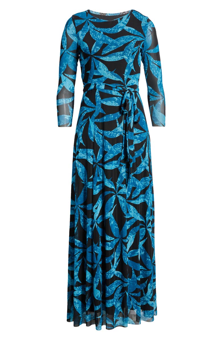 Anne Klein Print Mesh Maxi Dress, Alternate, color, 