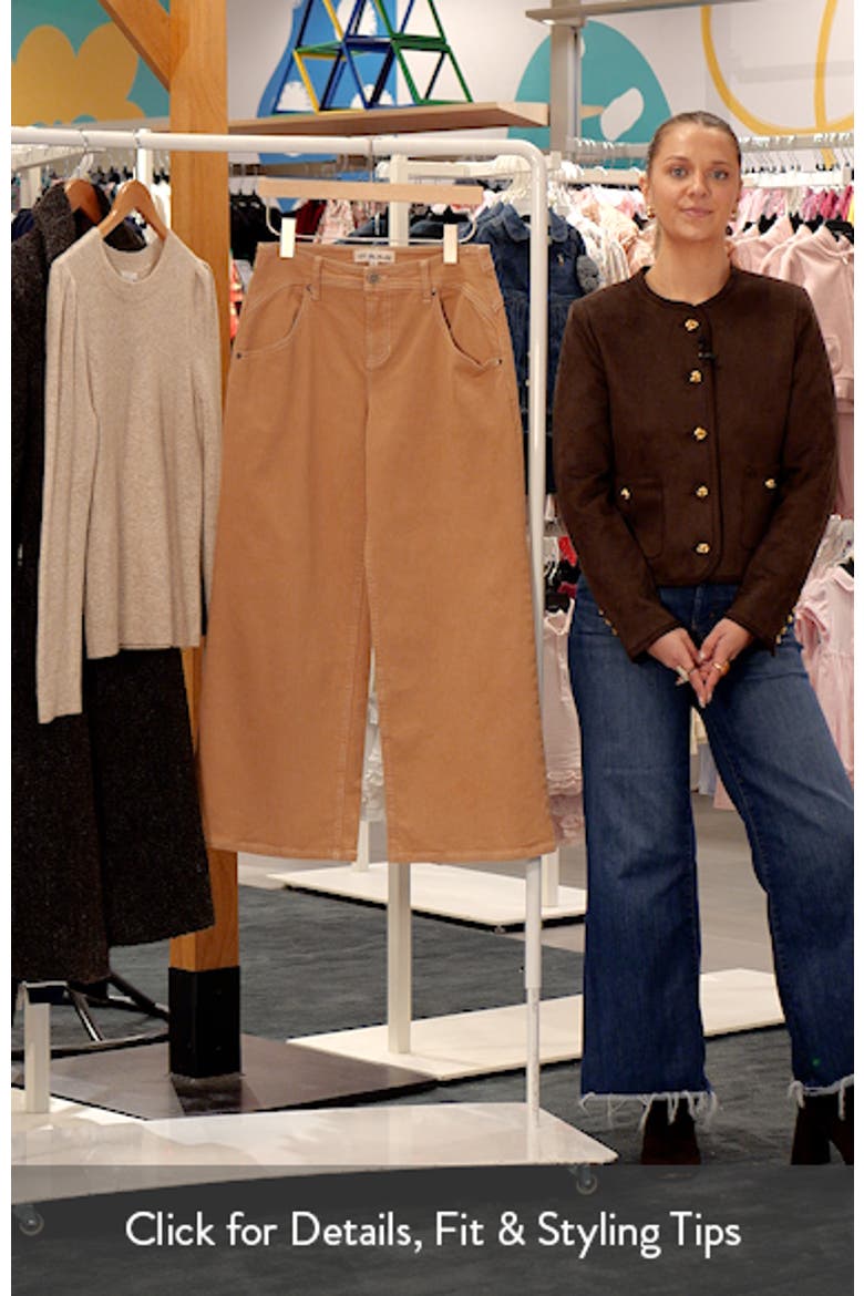 Curve Yoke Wide Leg Ankle Jeans video