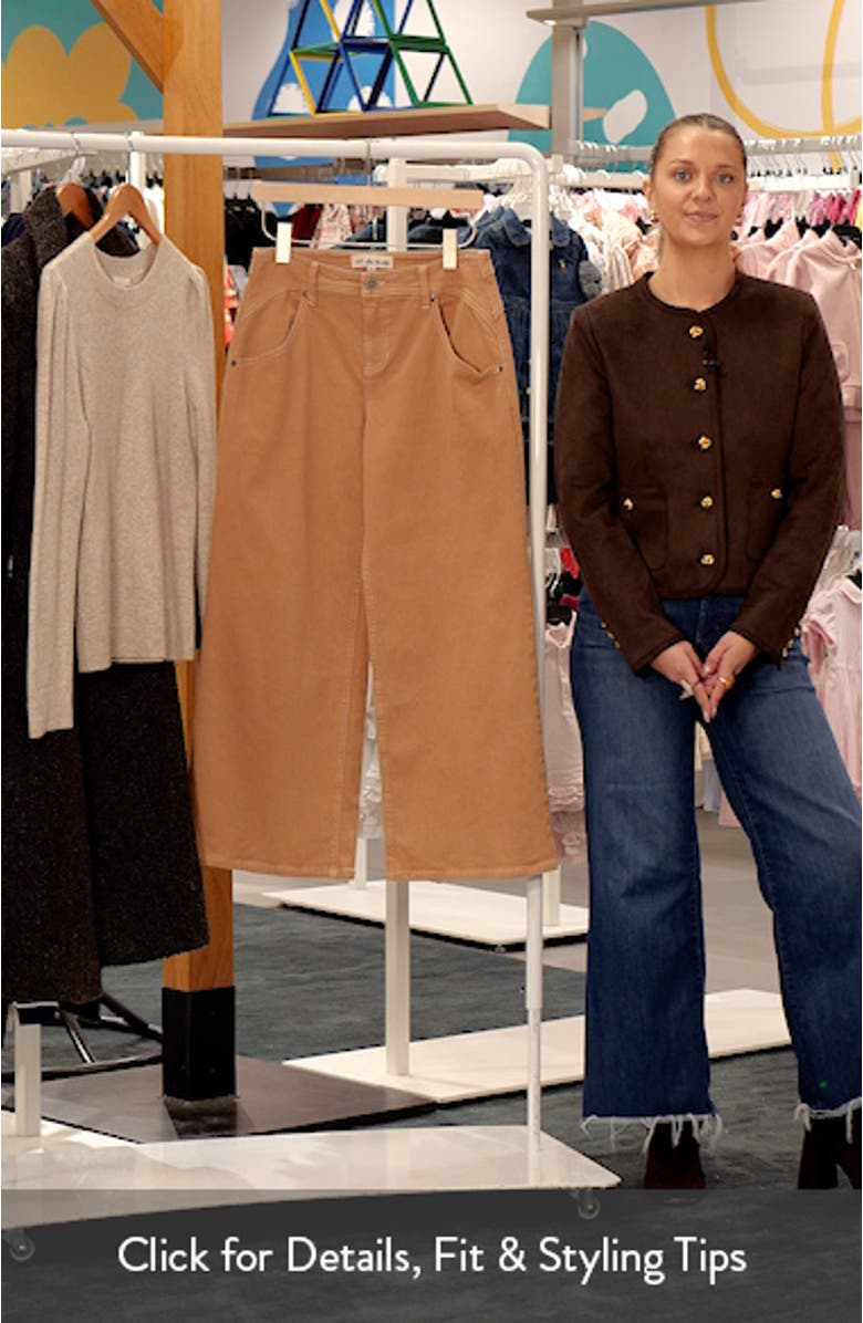 Curve Yoke High Waist Wide Leg Jeans, sales video thumbnail