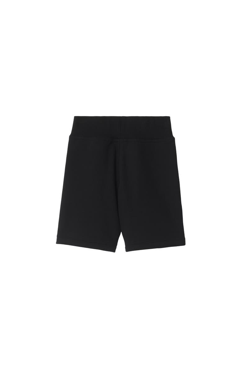 Burberry Check Trim Cotton Shorts, Alternate, color, Black