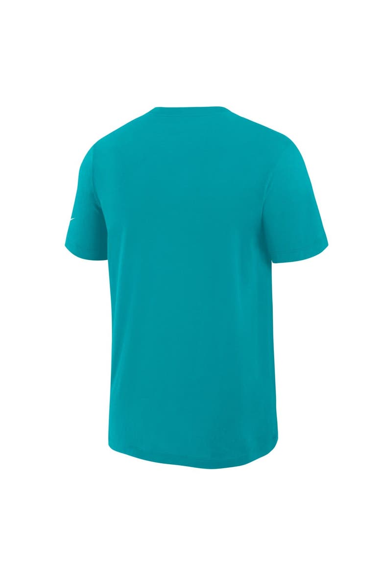 Men's Nike Aqua Miami Dolphins Left End Run Slub Performance T-Shirt, Alternate, color, Aqua