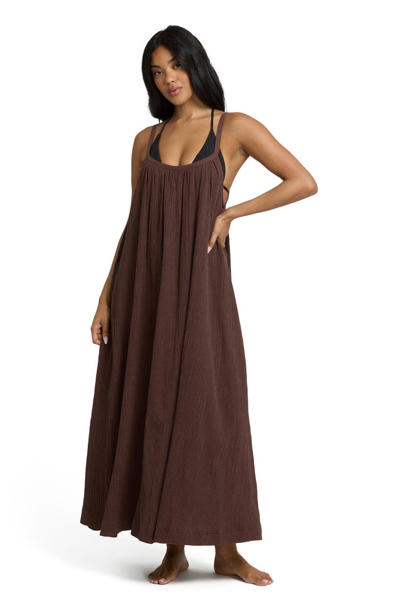 Billabong Good Feels Low Back Maxi Cover-Up Sundress, Alternate, color, 