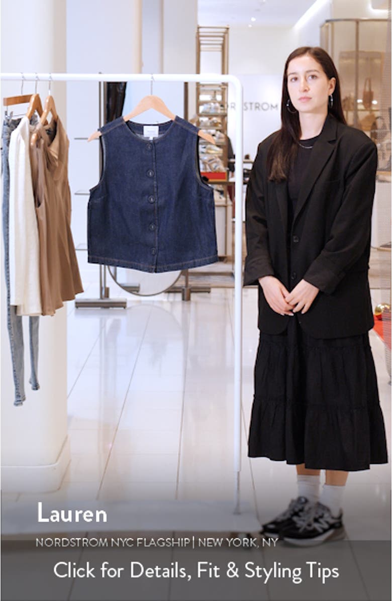 Bonnie Crop Denim Vest, sales video thumbnail