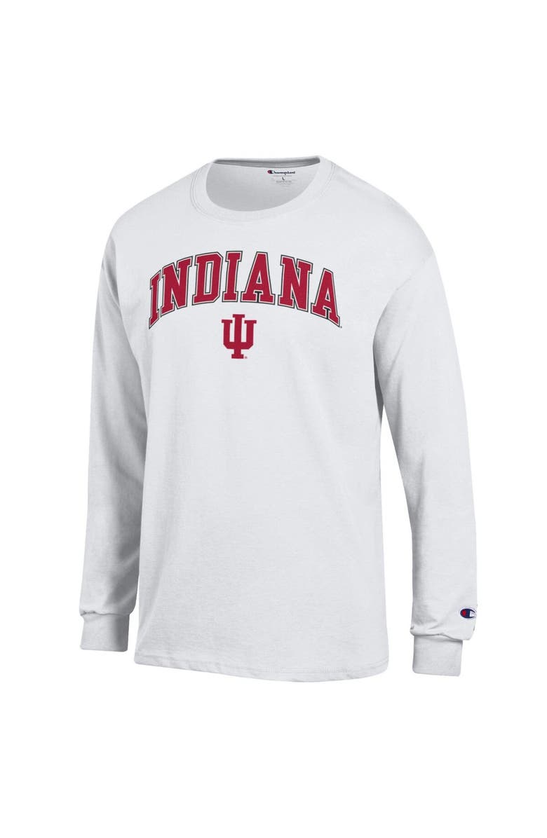 Champion Men's Champion White Indiana Hoosiers Arch Over Logo Long Sleeve T-Shirt, Alternate, color, White