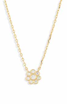 Daisy Cubic Zirconia Pendant Necklace